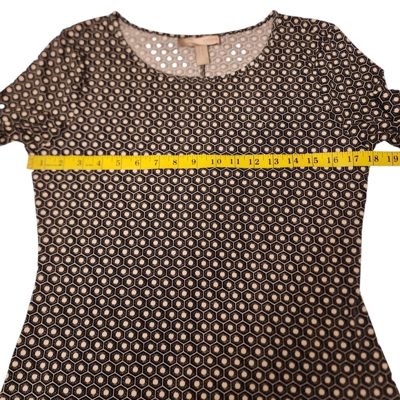 Abstract Pattern Long Sleeve Mini Dress - Picture 6 of 10